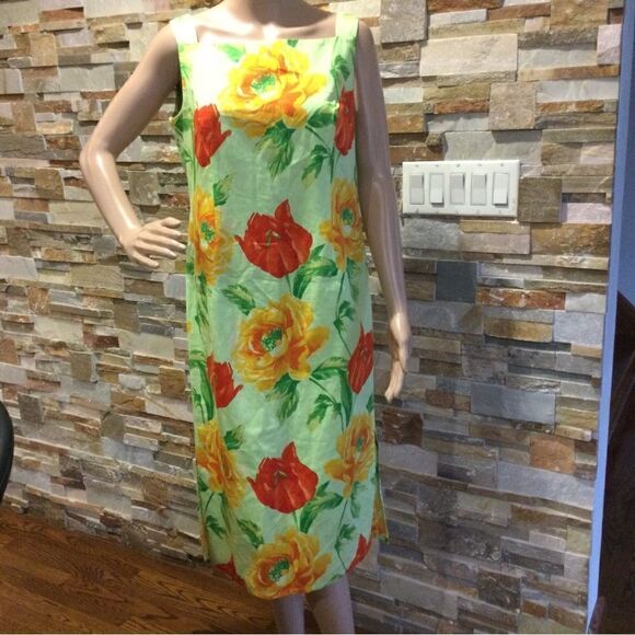 ESCADA Bright Floral Sheath Midi Dress - Picture 1 of 11